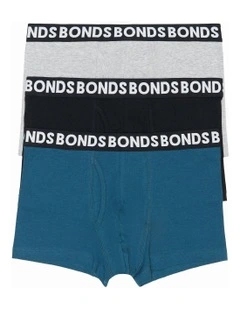 Everyday Plain Trunks 3 Pack in Multi
