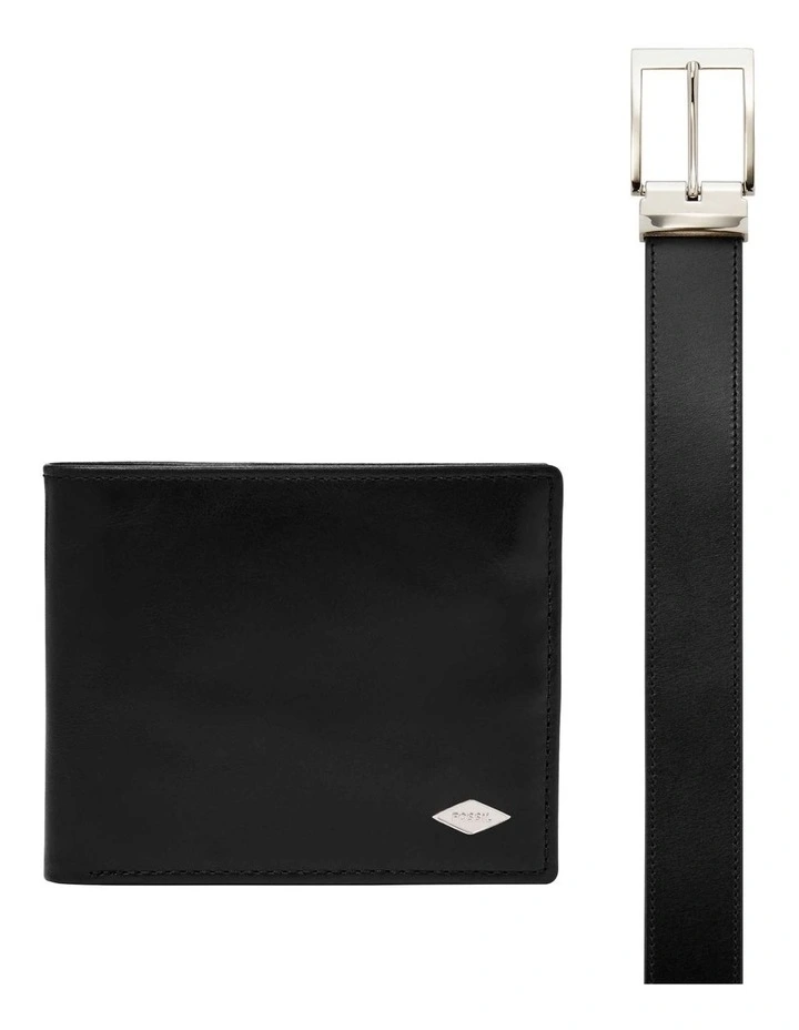 Ryan Large Black Coin Pocket Bifold & Belt Gift Pack image 1