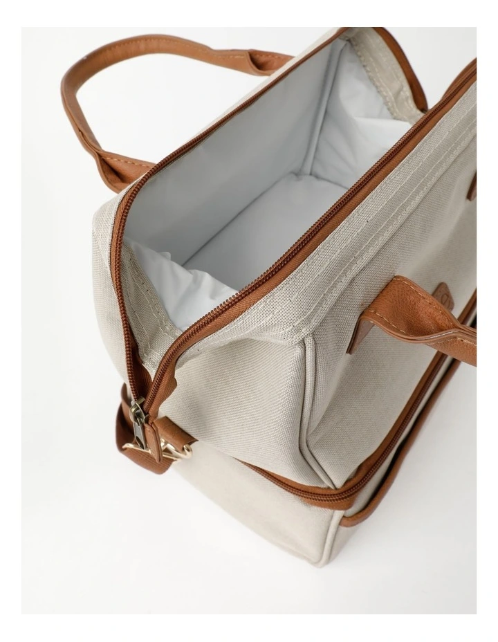 Double Layer Lunch Bag in Beige image 4
